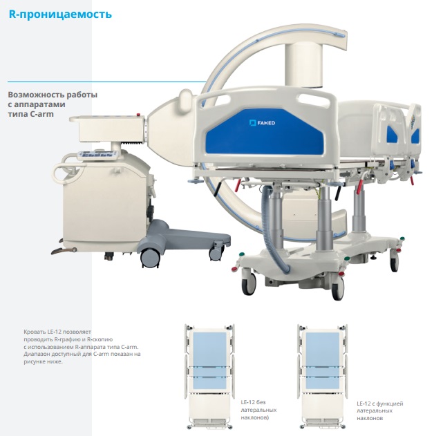 Многофункциональная комплексная кровать для интенсивной терапии Famed LE-12